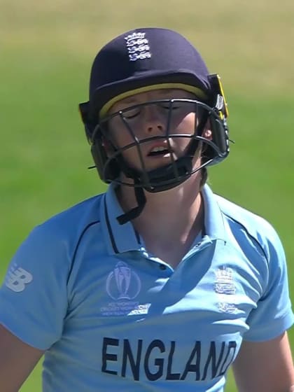 WICKET: Knight fails to get over the ball