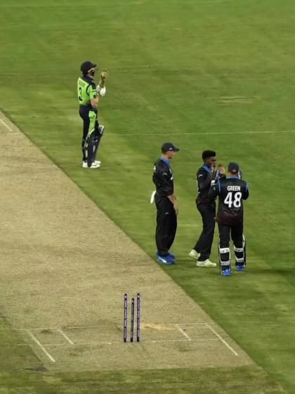 Wicket - Mark Adair - Namibia v Ireland ICC T20WC 2022