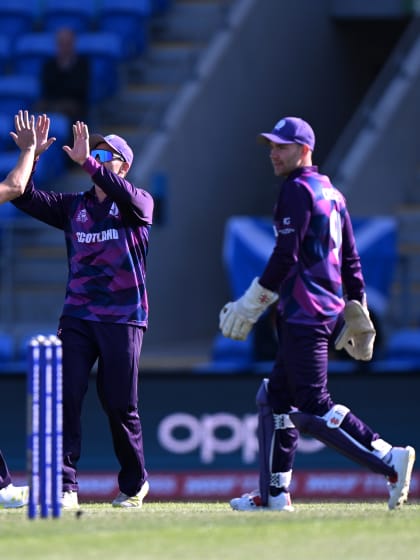 Wicket - Andrew Balbirnie - Scotland v Ireland ICC T20WC 2022