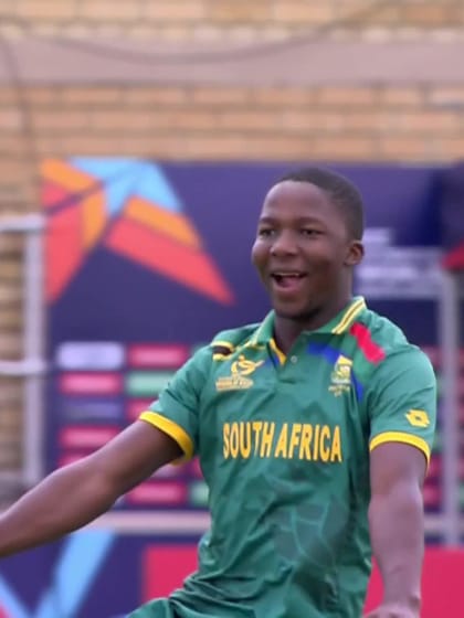 Kwena Maphaka with a Golden Duck vs. India