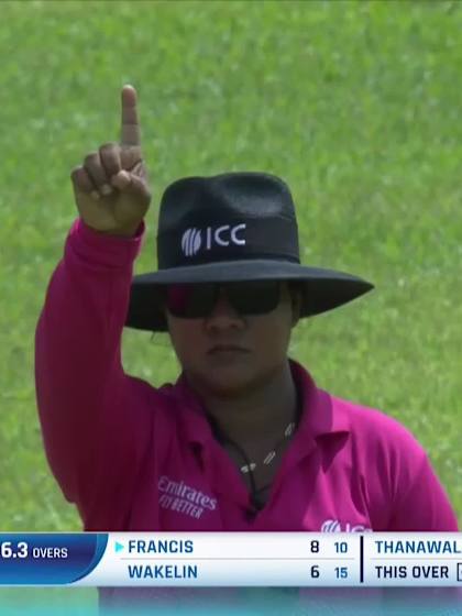 H Francis with a Batting vs England Women Under-19