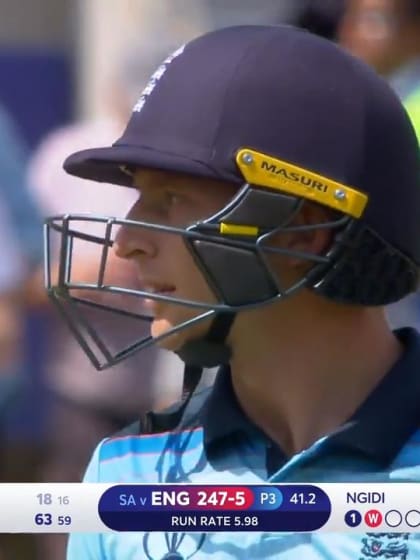 CWC19: Eng v SA – Buttler chops one on to his stumps