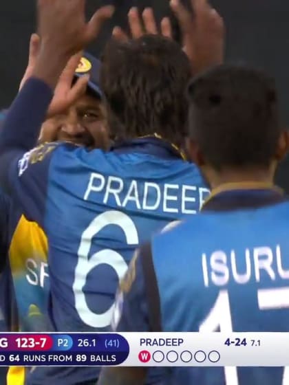 CWC19: AFG v SL - Pradeep claims his fourth wicket