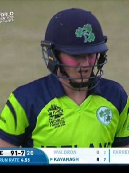 Mary Waldron Wicket Fall IRE V AUS Video ICC Womens WT20 2016