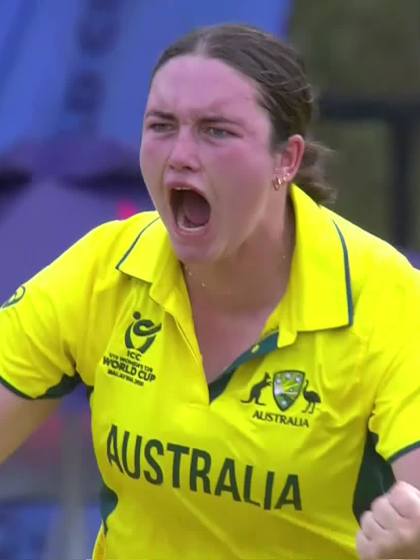 S Dhami with a Batting vs Australia Women Under-19