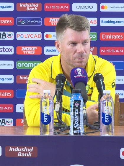 20 October - Bengaluru - Australia player David Warner post-match press conference