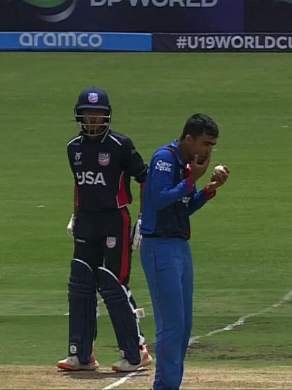 Naseer Maroofkhil with a Caught And Bowled vs. USA