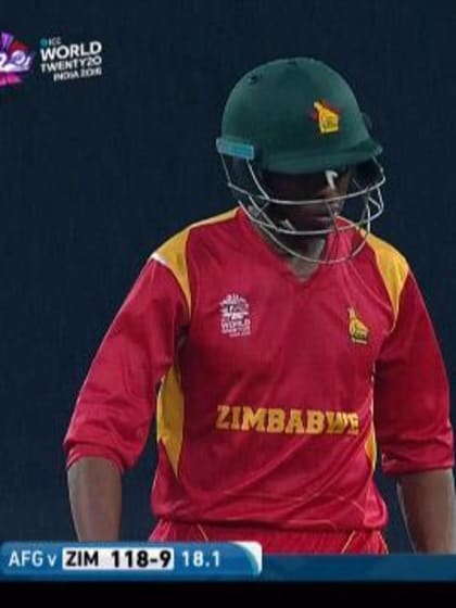 Wellington Masakadza Wicket – ZIM v AFG 