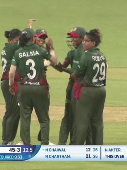 Wicket - Naruemol Chaiwai - Bangladesh v Thailand