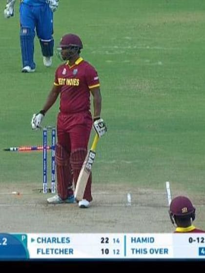 West Indies wicket Losses v Afganistan Video ICC WT20 2016