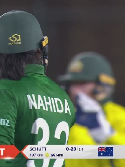 Wicket-Nahida-Akter-Australia-Women v Bangladesh ICC T20WC 2023