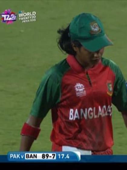 Fargana Hoque Wicket Fall BAN V PAK Video ICC Womens WT20 2016