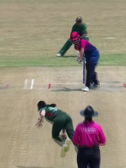 Wicket-Samaira-Dharnidharka-UAE-U19s-Women v Bangladesh-U19s-Women ICC U19W T20WC 2023