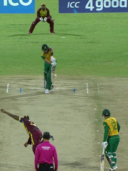 Reeza Hendricks - Wicket - West Indies vs South Africa