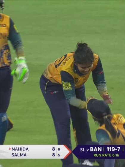 Wicket-Nahida-Akter-Bangladesh v Sri-Lanka-Women ICC T20WC 2023