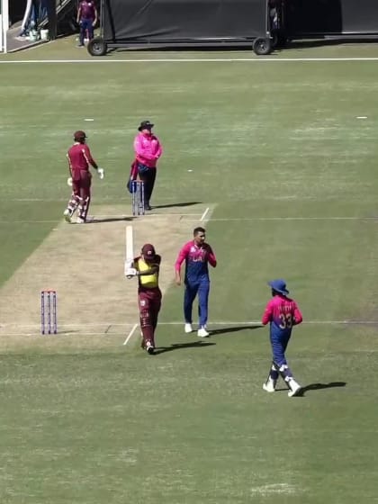 Wicket - Shamarh Brooks - West Indies v United Arab Emirates ICC T20WC 2022