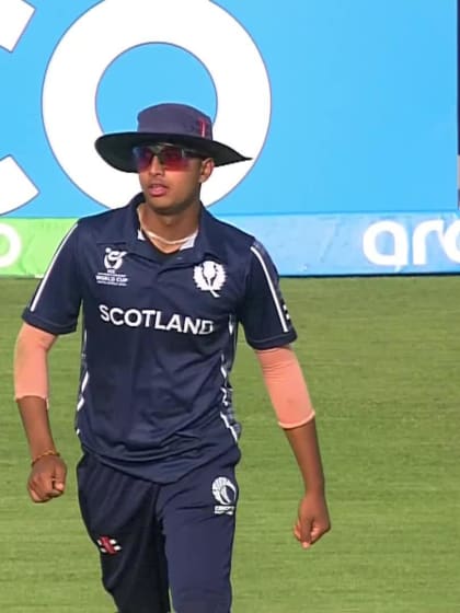 Ibrahim Faisal with a Caught Out vs. Namibia