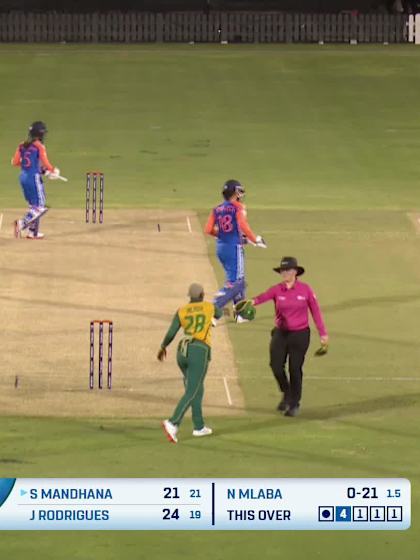 Smriti Mandhana - Wicket - South Africa Women vs India Women