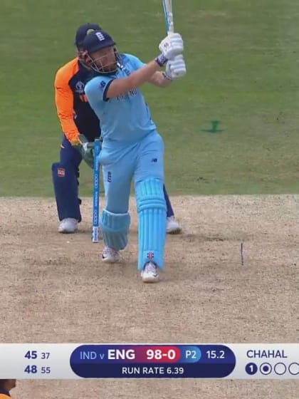 CWC19: ENG v IND - Jonny Bairstow brings up his fifty with a six