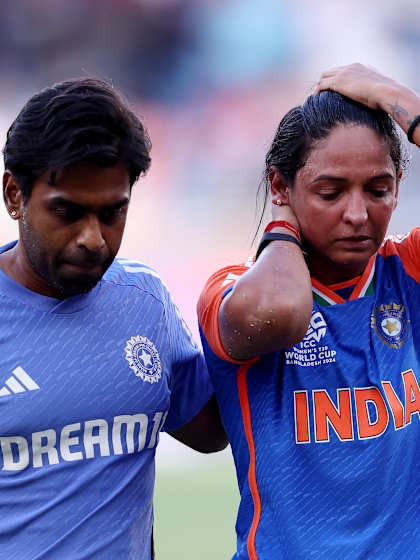 Harmanpreet Kaur walks back after injuring back  | WT20WC 2024