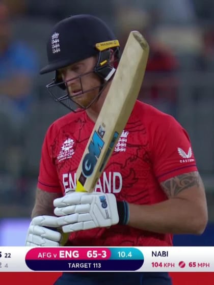 Wicket - Ben Stokes - England v Afghanistan ICC T20WC 2022
