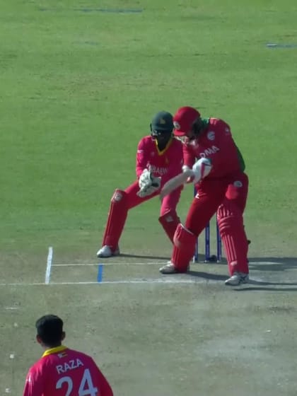 Aqib Ilyas - Wicket - Zimbabwe vs Oman