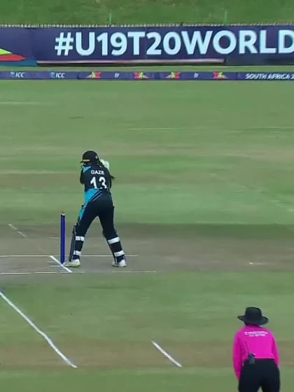 Wicket-Warda-Yousaf-New-Zealand-U19s-Women v Pakistan-U19s-Women ICC U19W T20WC 2023