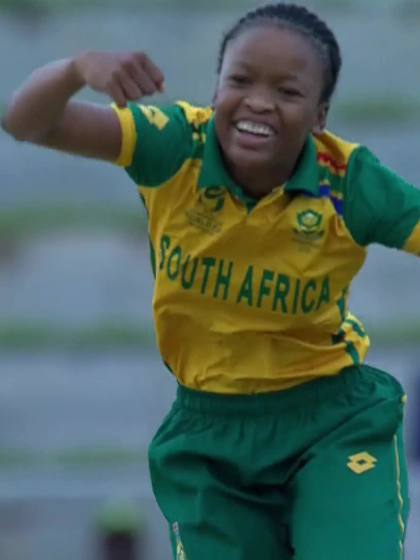 P Agboya with a Batting vs South Africa Women Under-19