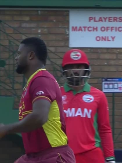 Ayaan Khan - Wicket - West Indies vs Oman