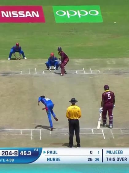 Mujeeb Ur Rahman's 4/43 against West Indies in the CWCQ final