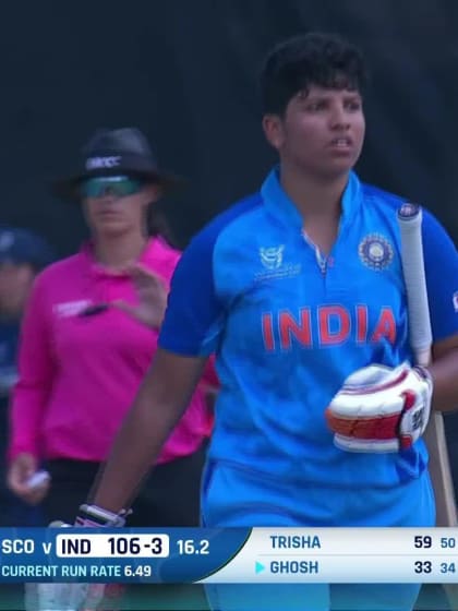 Wicket-Richa-Gohsh-India-U19s-Women v Scotland-U19s-Women ICC U19W T20WC 2023