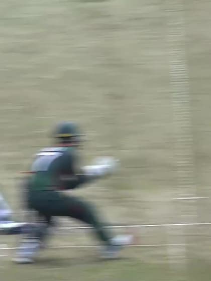 Ahmad Hassan with a Four vs. Bangladesh