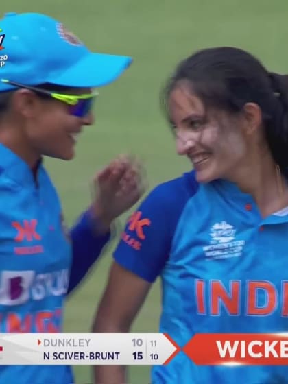 Wicket-Sophia-Dunkley-England-Women v India-Women ICC T20WC 2023