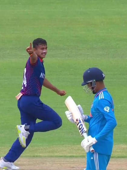 Aakash Chand with a Caught Out vs. India