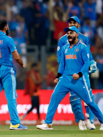 India reach Cricket World Cup final as Kohli, Shami and Iyer star