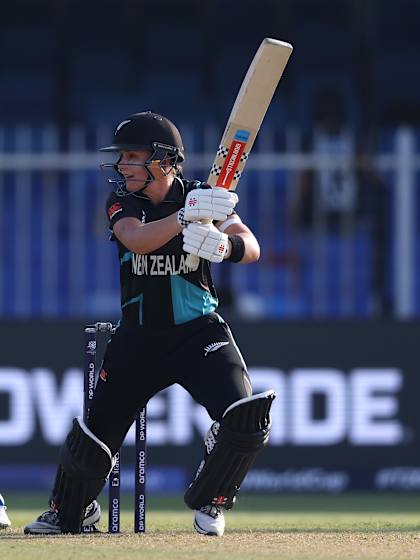 Melie Kerr with a brisk cover drive | WT20WC 2024