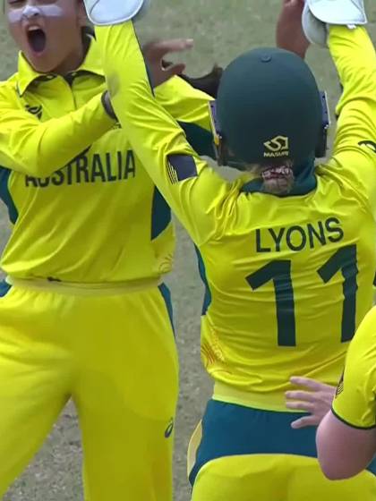 F Cowling with a Batting vs Australia Women Under-19