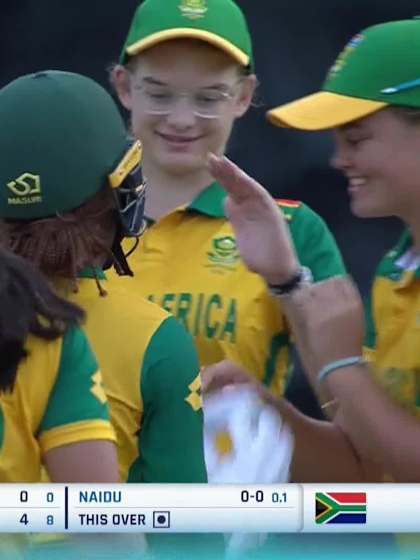 P Eguakun with a Batting vs South Africa Women Under-19