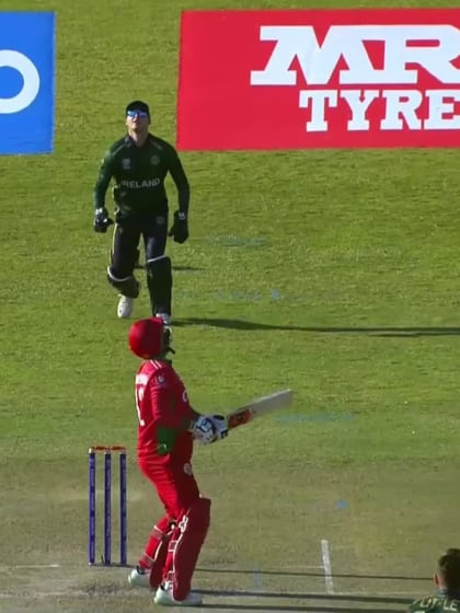 Zeeshan Maqsood - Wicket - Ireland vs Oman