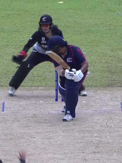 V Farane with a Batting vs New Zealand Women Under-19