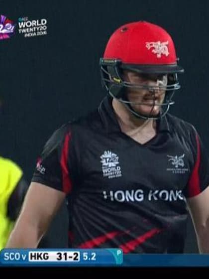 James Atkinson Wicket Fall HK V SCO Video ICC WT20 2016