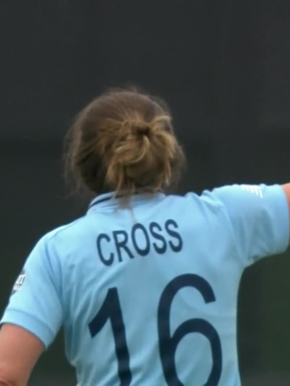 WICKET: Nawaz cleaned up by Cross