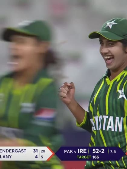 Wicket-Orla-Prendergast-Pakistan-Women v Ireland ICC T20WC 2023