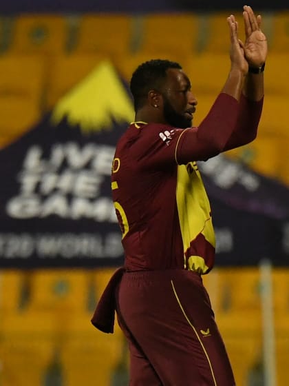 Acrobatic Andre Russell takes stunning caught and bowled