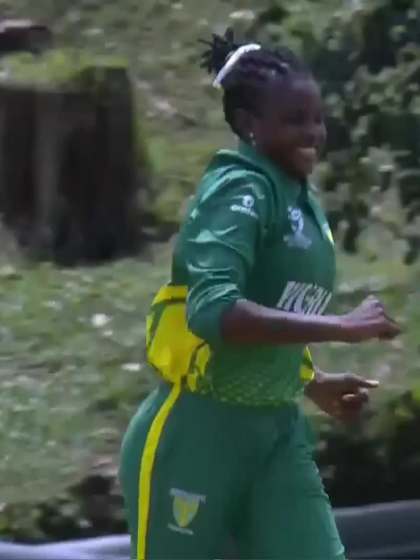 R Lowe with a Batting vs Nigeria Women Under-19