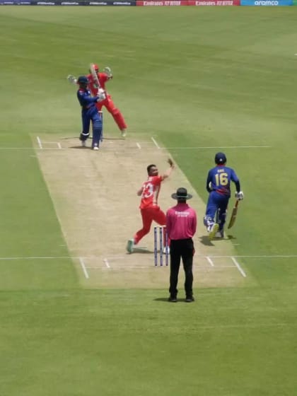 Aasif Sheikh with a Batting vs. Canada