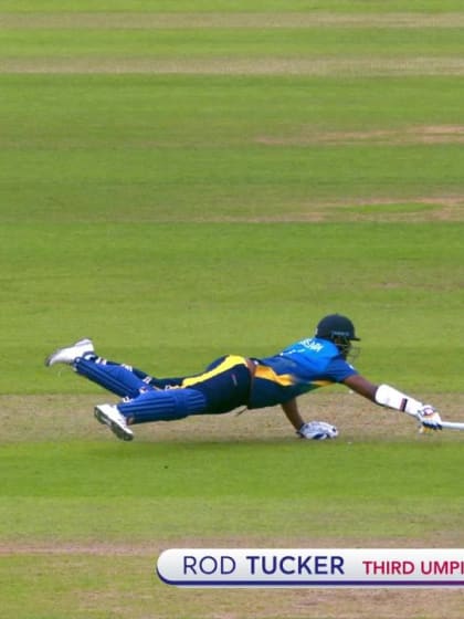 CWC19: AFG v SL - Thisara is run out