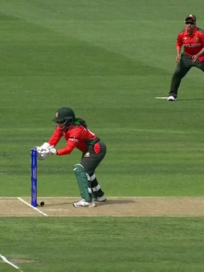 WICKET: Khaka dances too far down the wicket