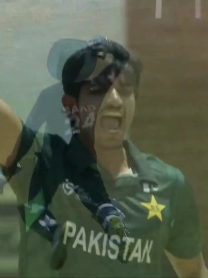 Ahmad Hassan with a Caught Out vs. Ireland