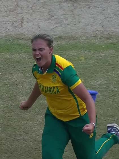 Kamalini with a Batting vs South Africa Women Under-19